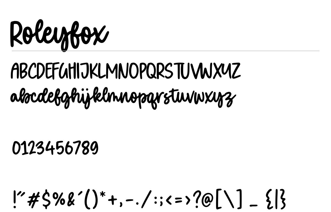 Mistigralley Font preview