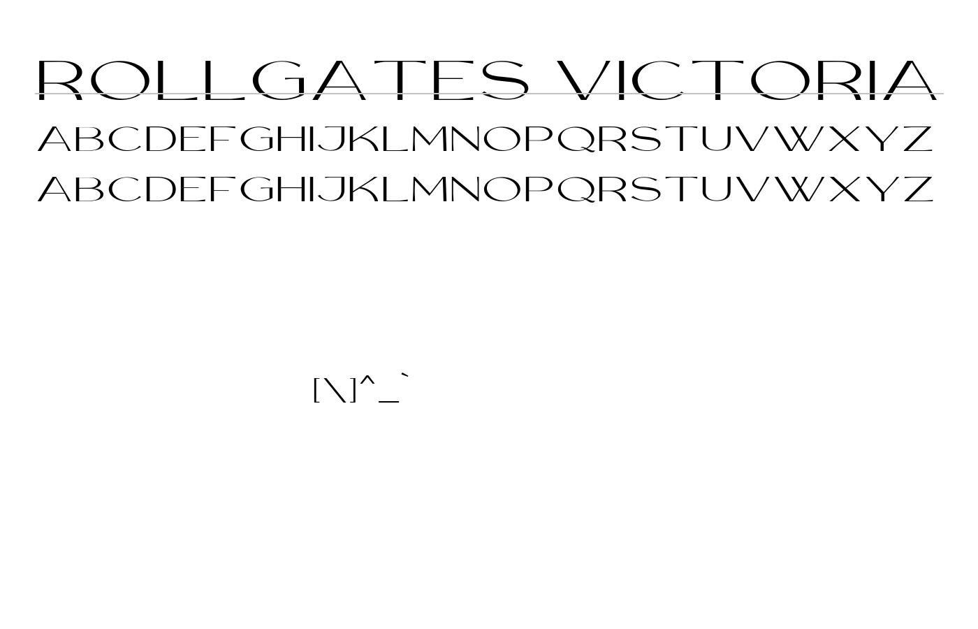 Rollgates Victoria Demo Font preview