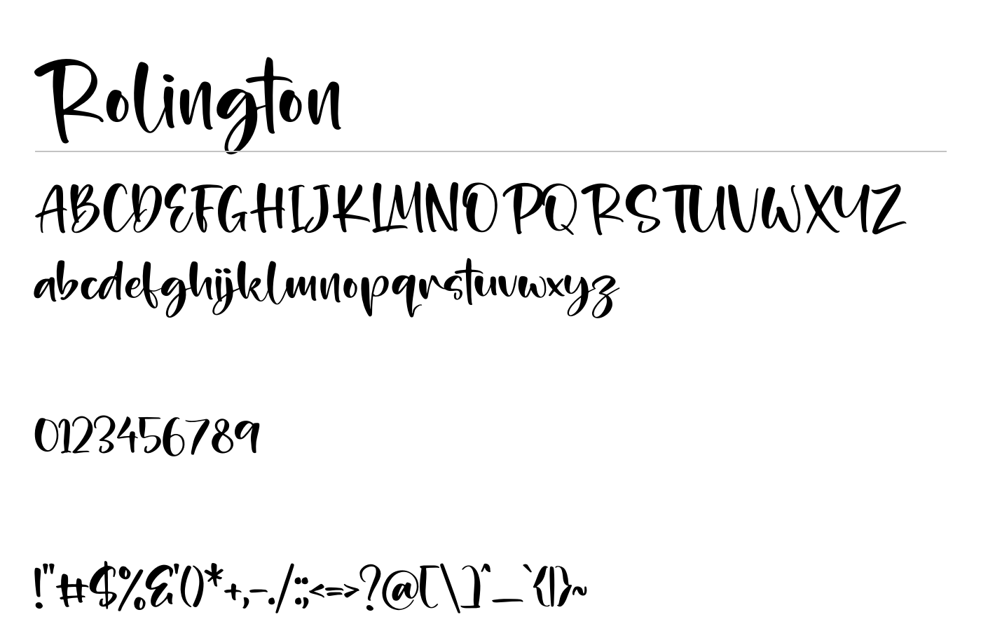Rolington Font preview