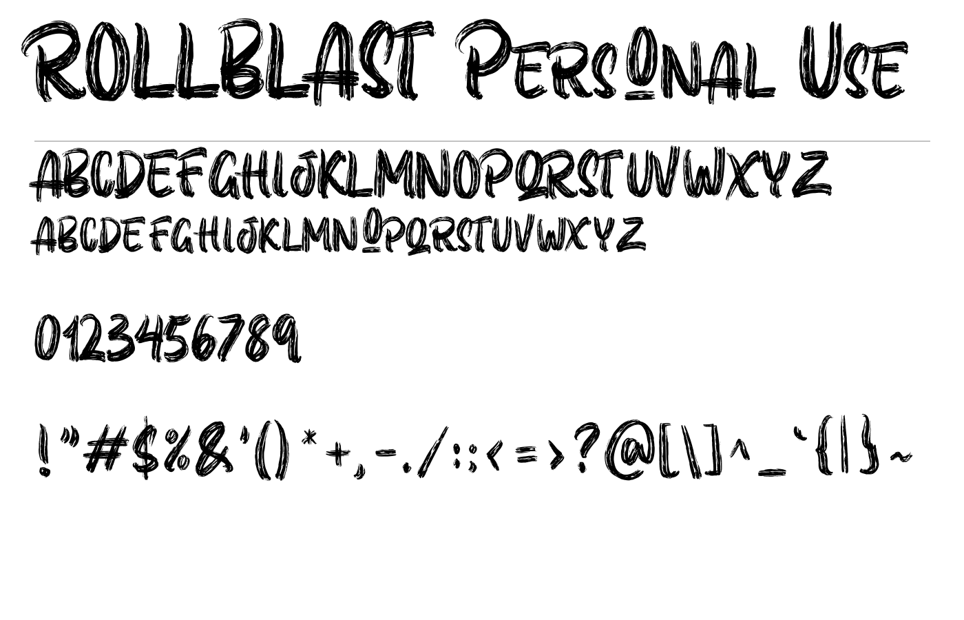 Rollblast Font preview