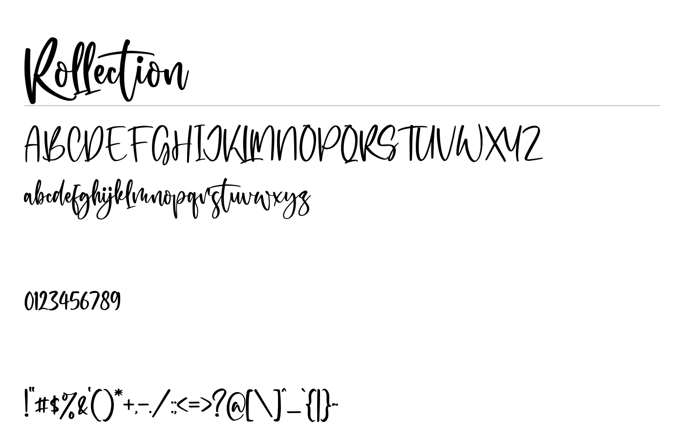 Rollection Font preview