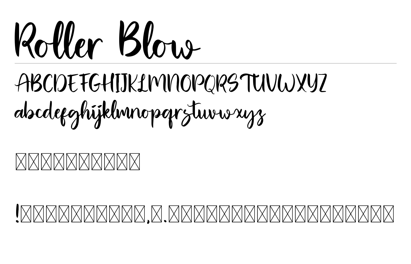 Roller Blow Font preview