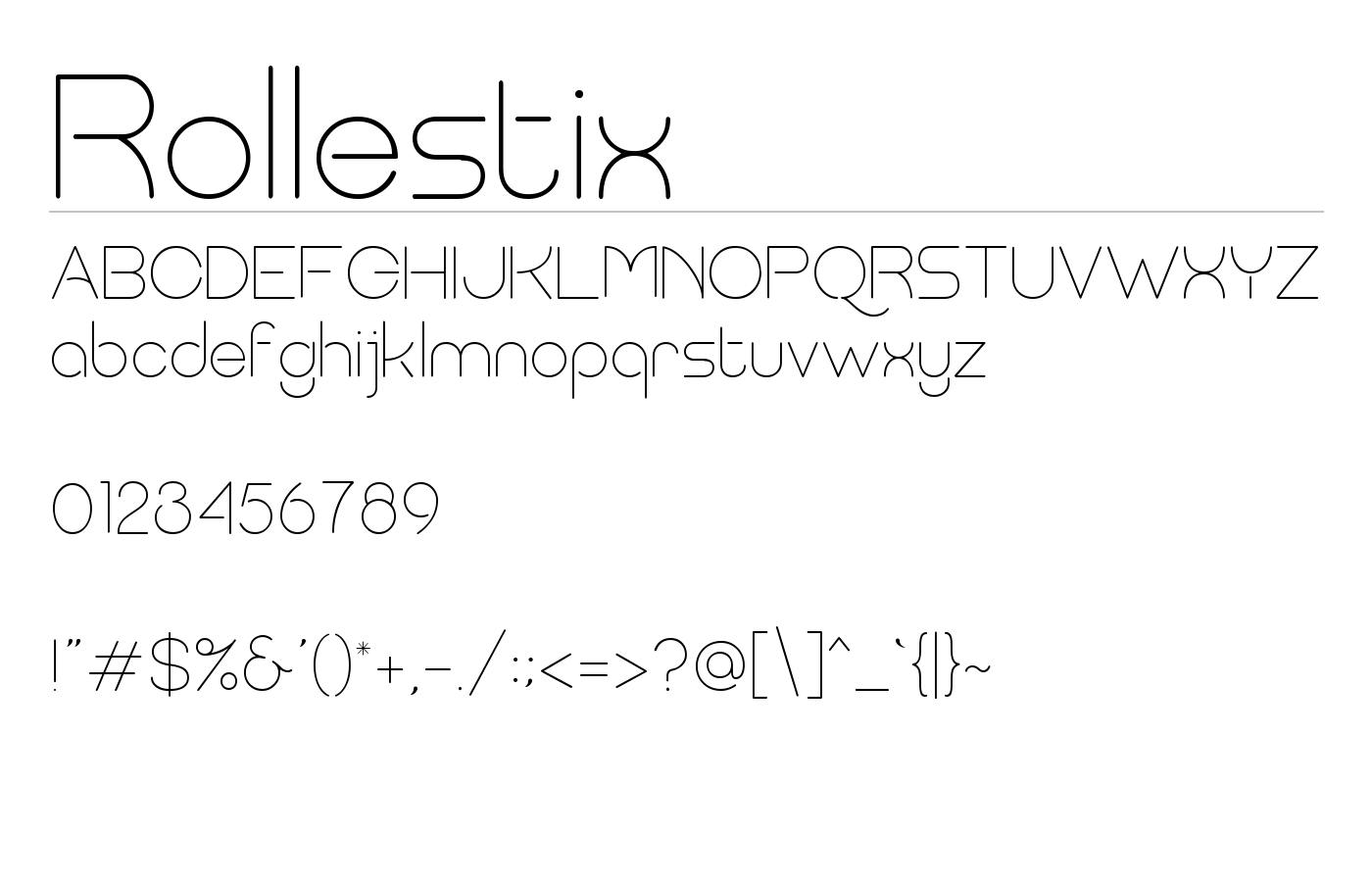 Rollestix Font preview