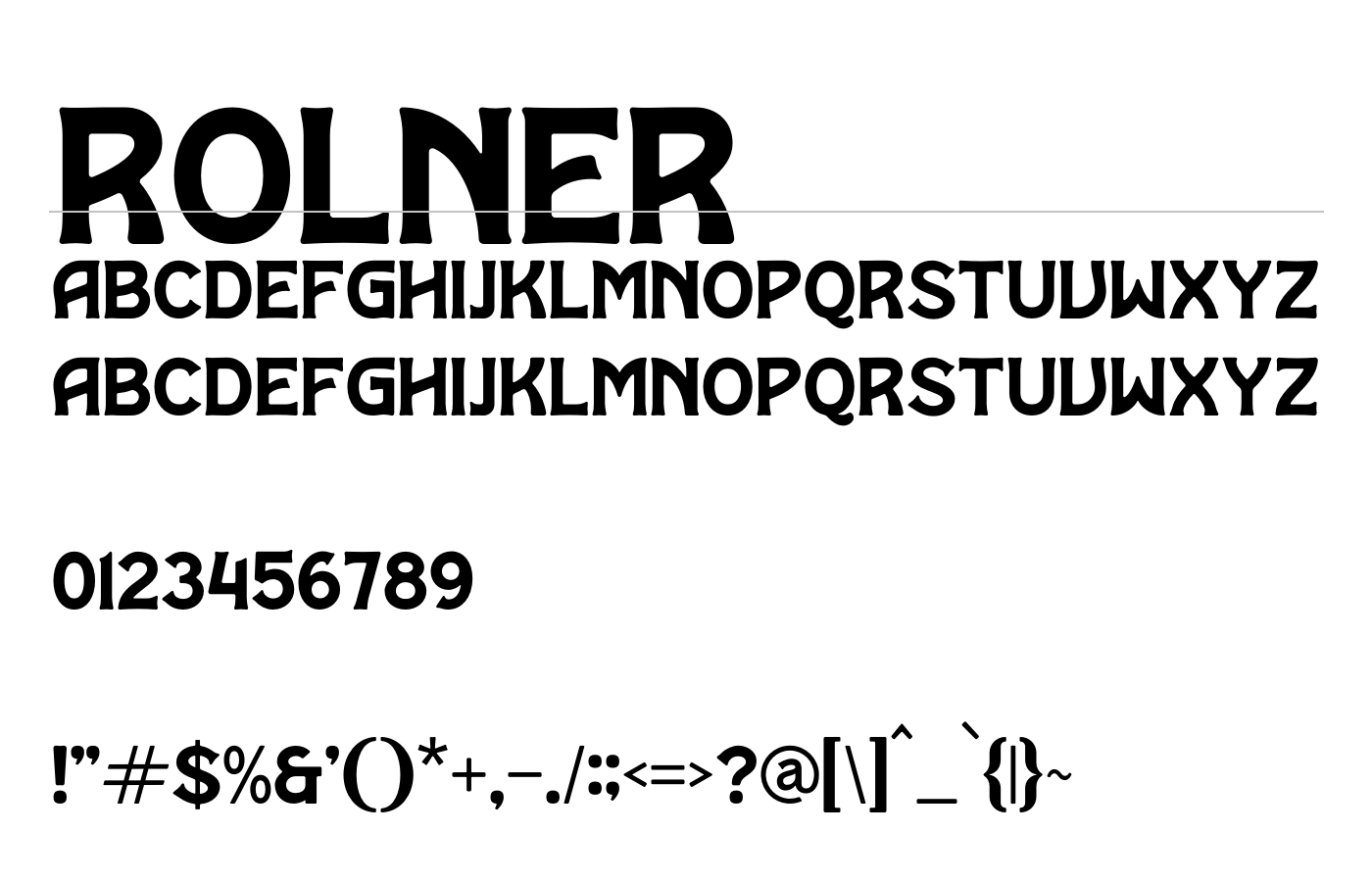 Rolner Font preview