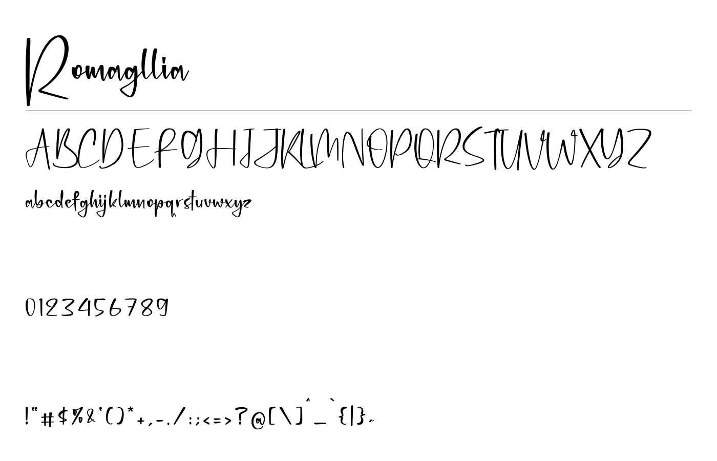 Romagllia Font preview