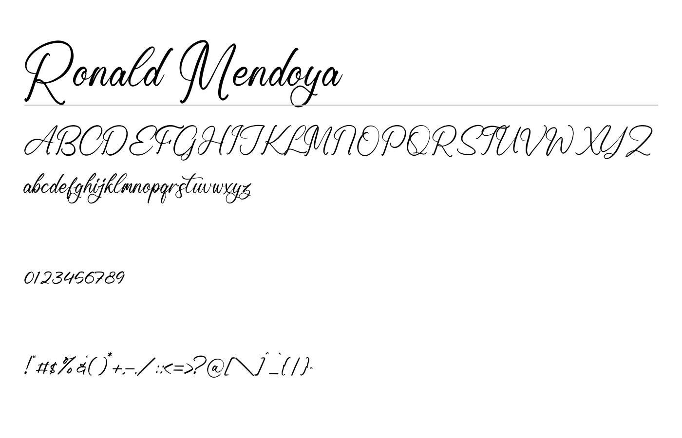 Ronald Mendoya Font preview