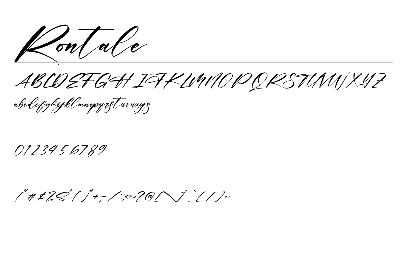 Rontale Font preview