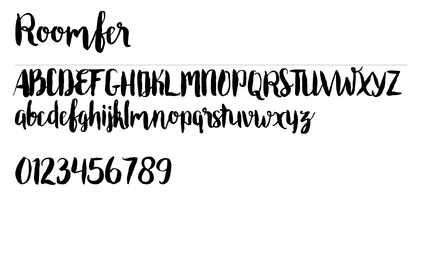 Roomfer Font preview