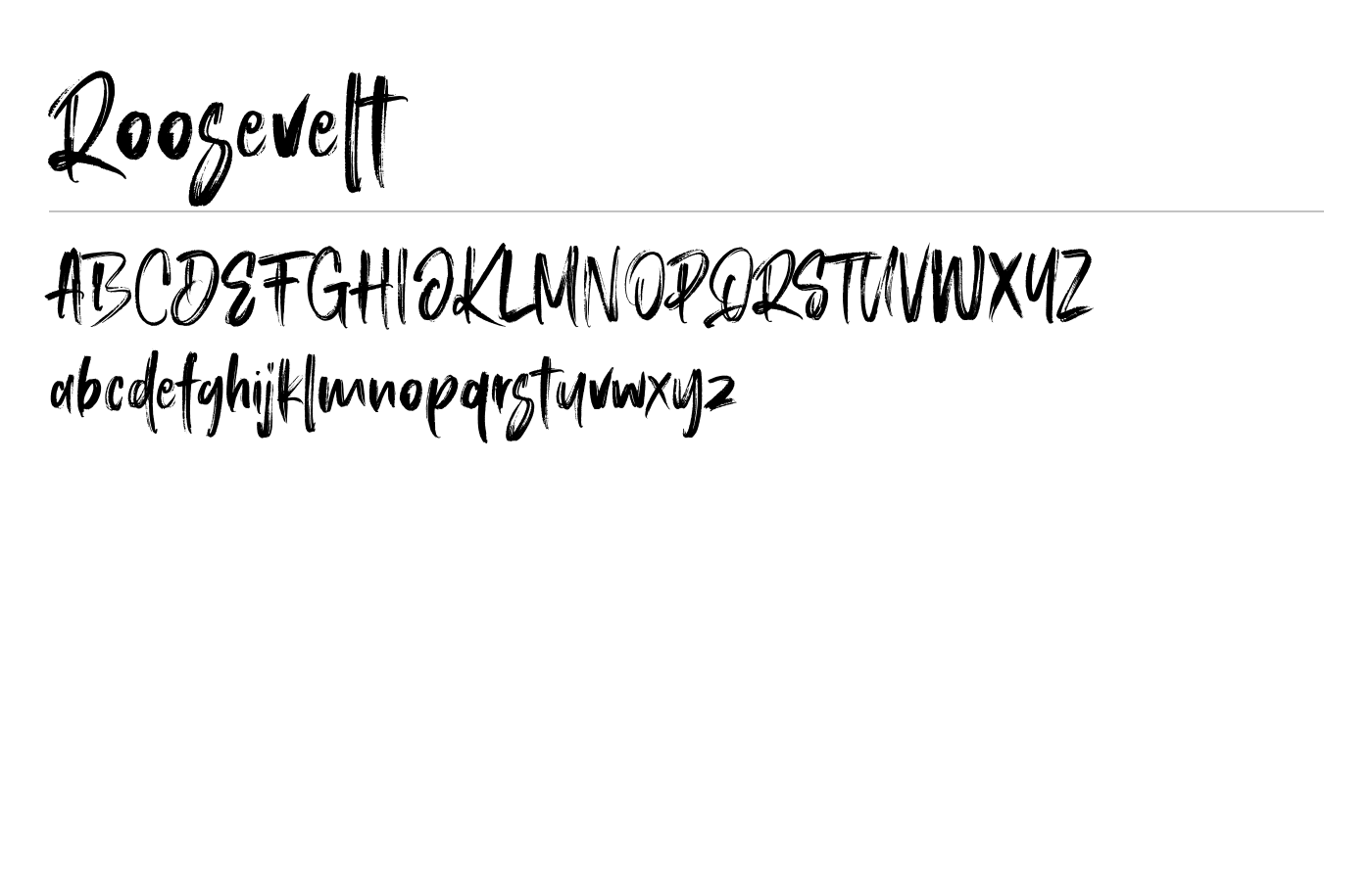 Roosevelt Brush Font Demo preview