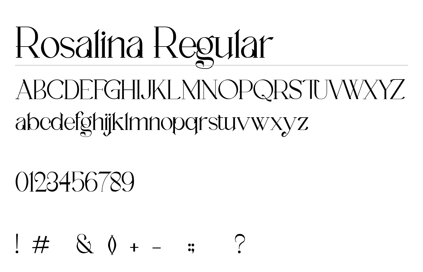 Rosalina Font preview