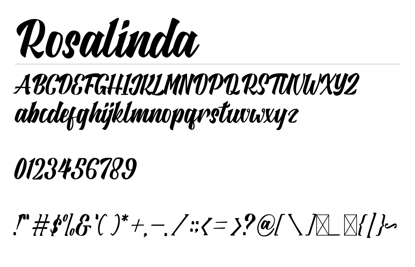 Rosalinda Font preview