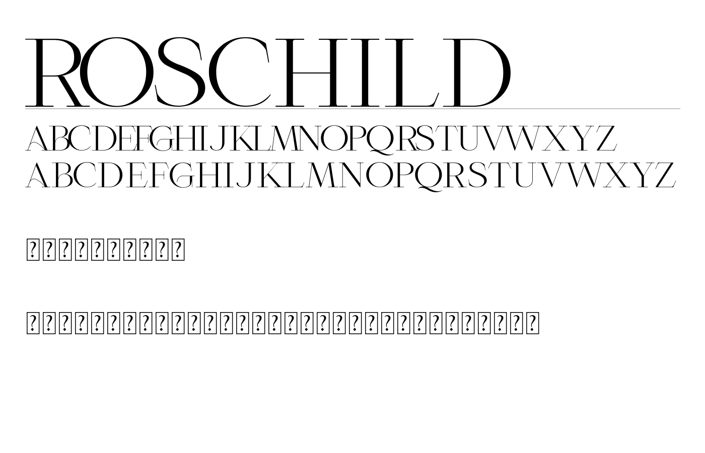 Roschild Font preview