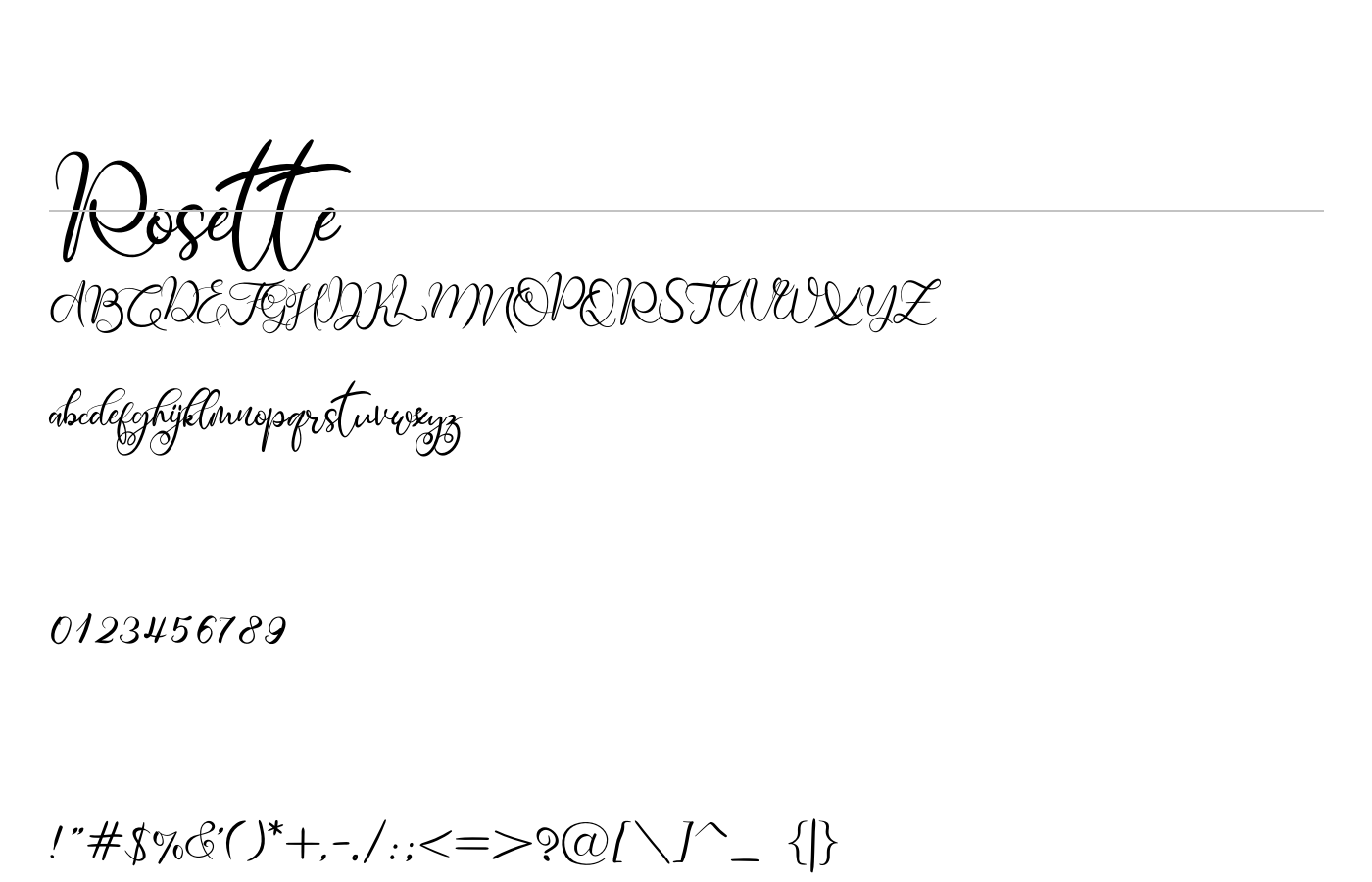 Rosette Font preview