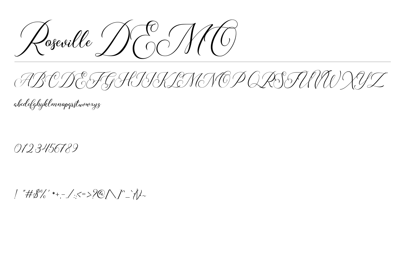 Roseville Font preview