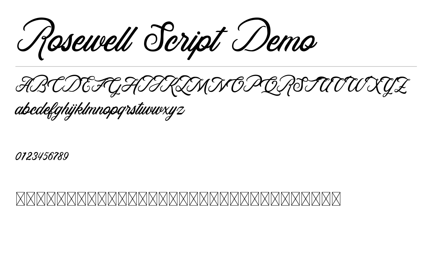 Rosewell Script Demo preview