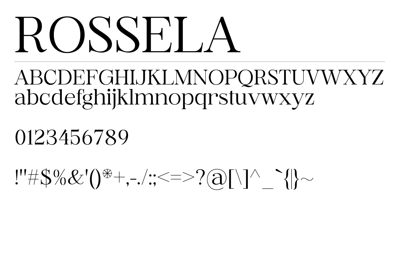 Rossela Font preview