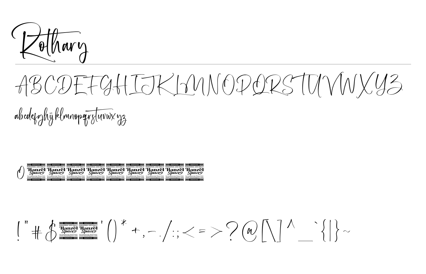 Rothary Font preview