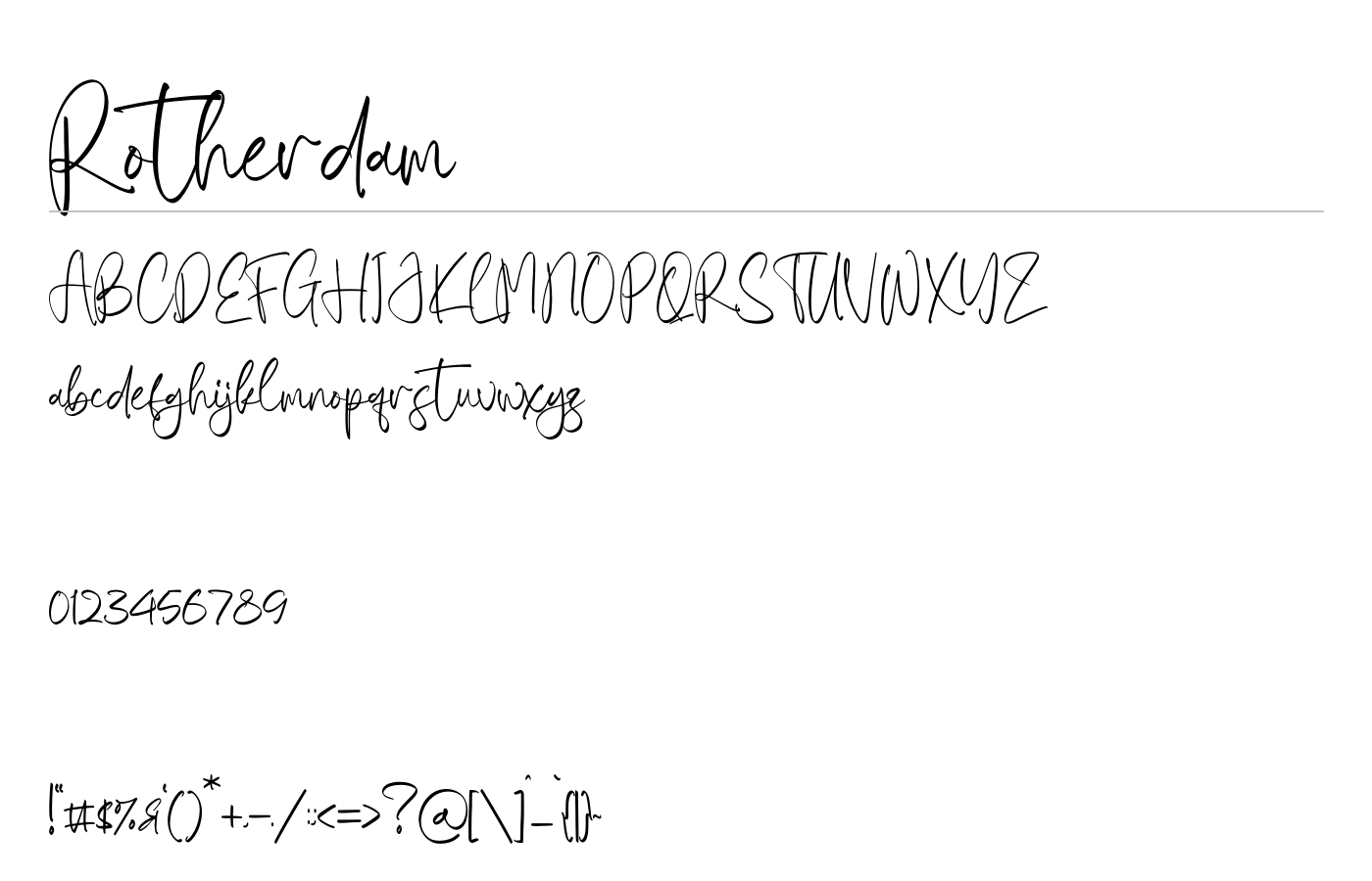 Rotherdam Font preview