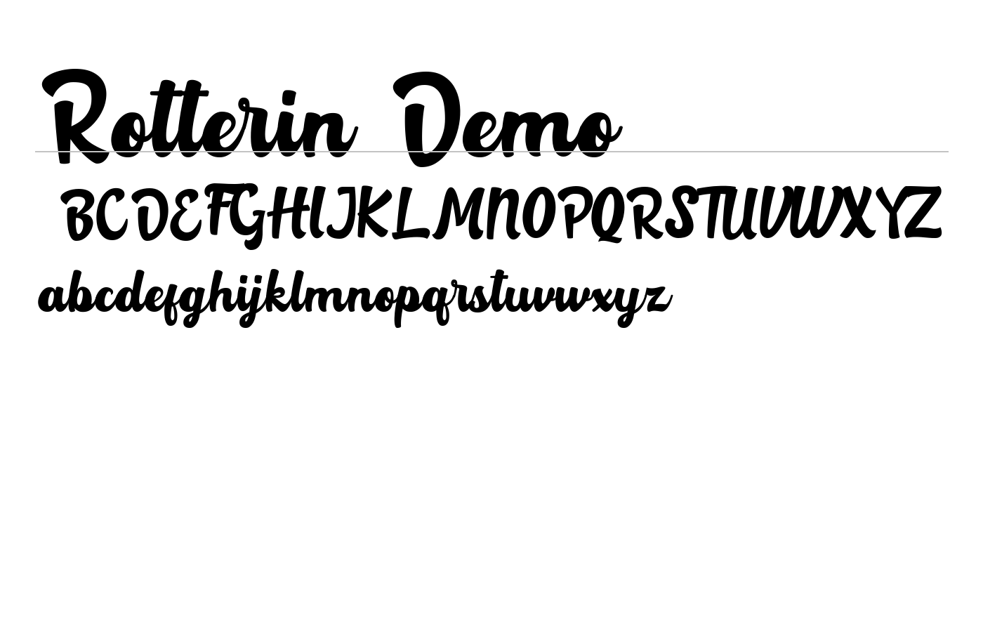 Rotterin Script Font preview