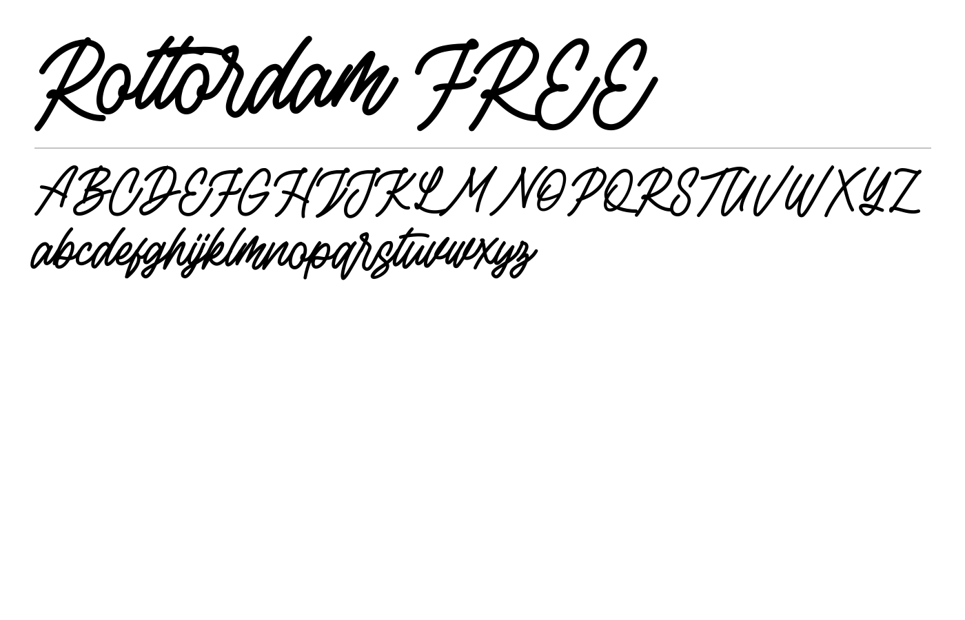 Rottordam Handlettering Font preview