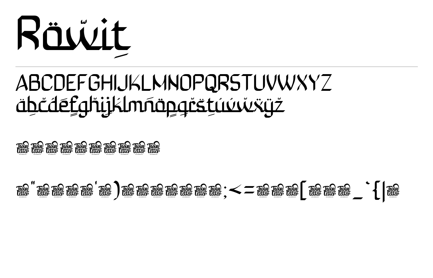 Rowit Font preview
