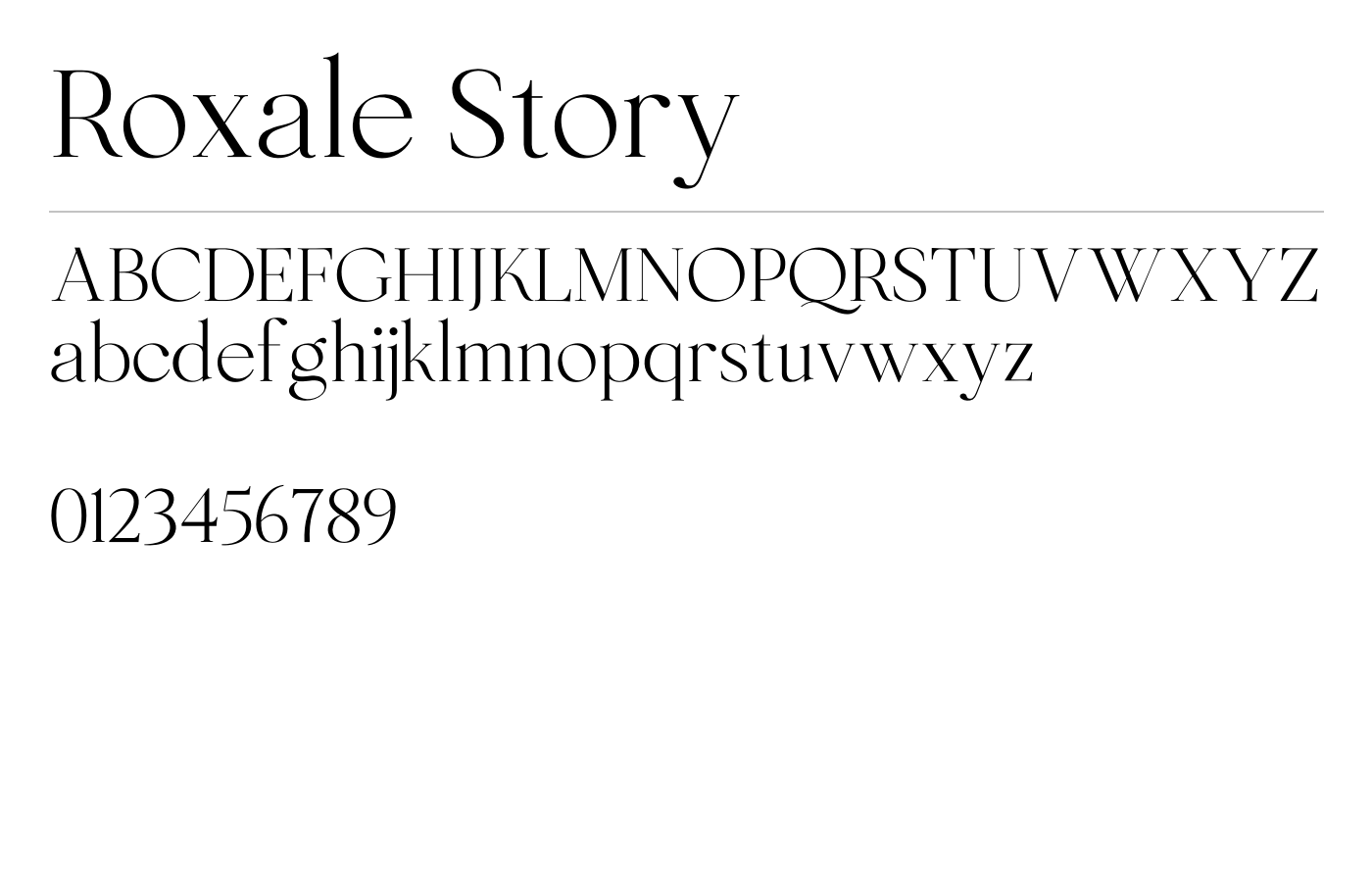 Roxale Story Font preview
