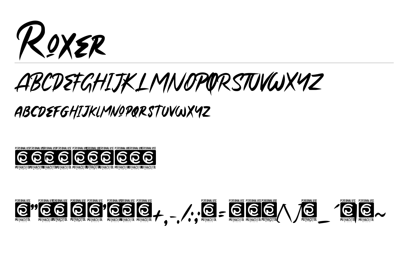 Roxer Font preview