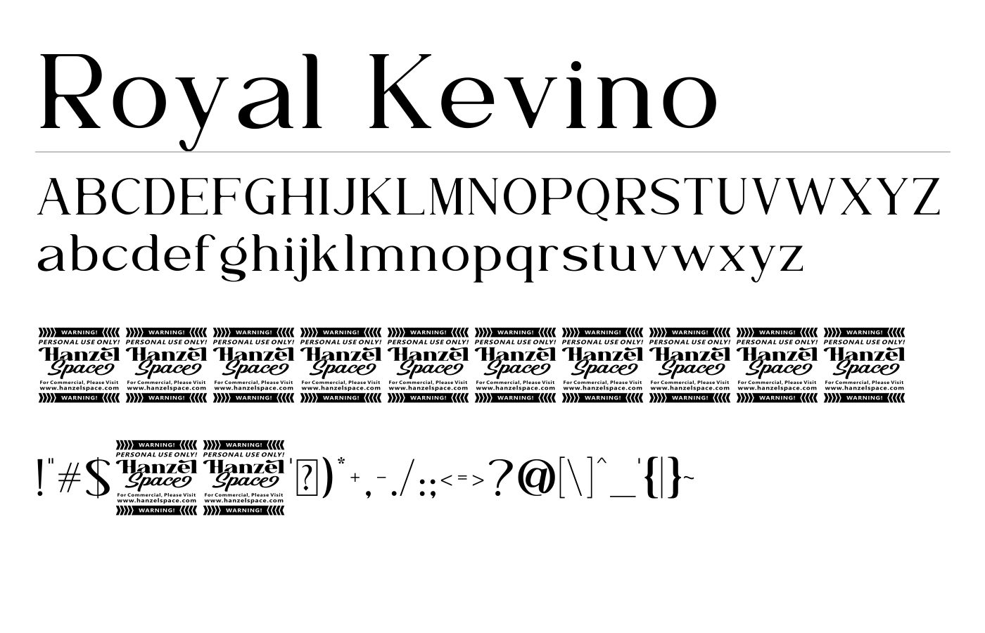 Royal Kevino Font preview