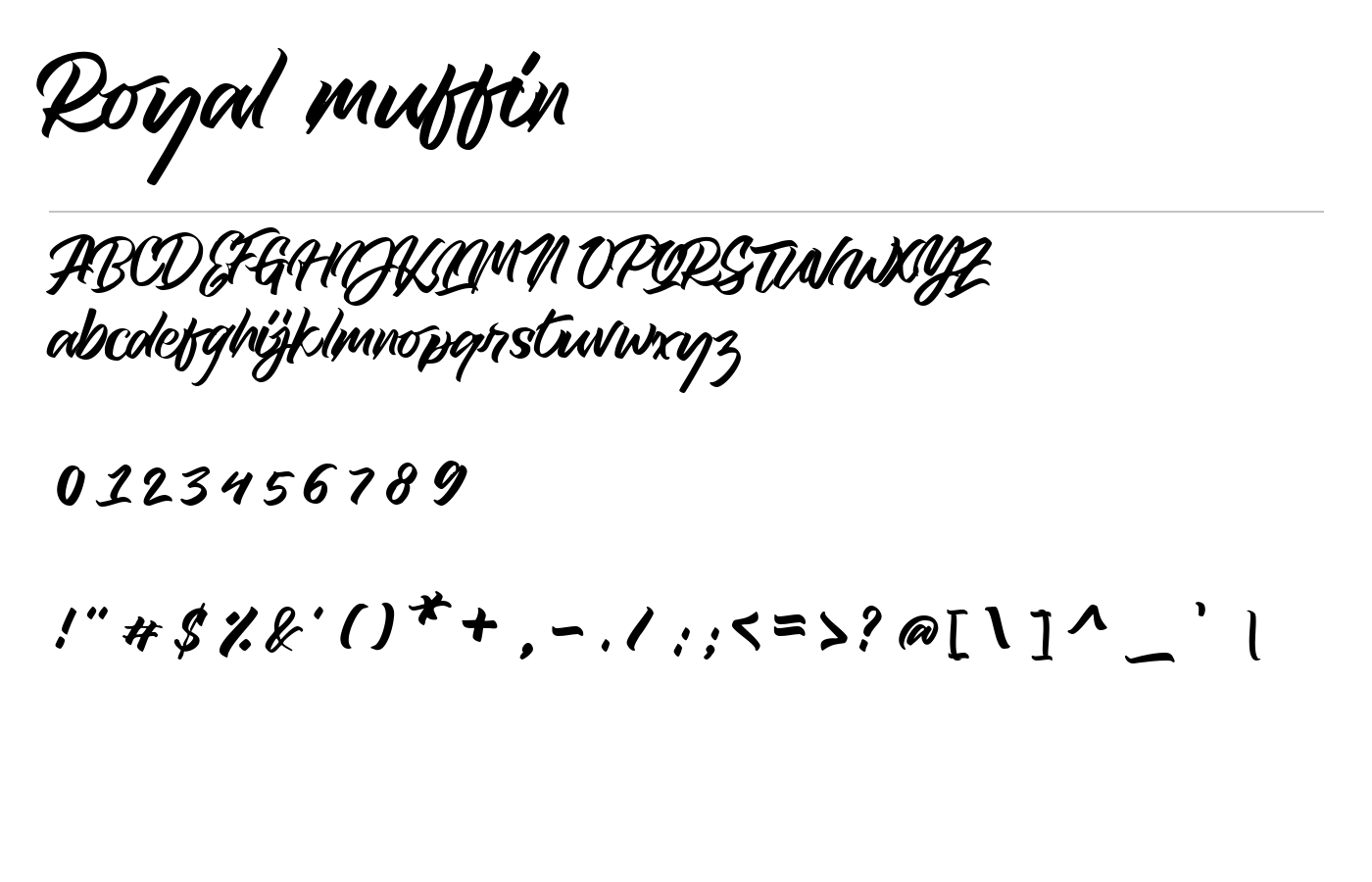Royal Muffin Handlettering preview