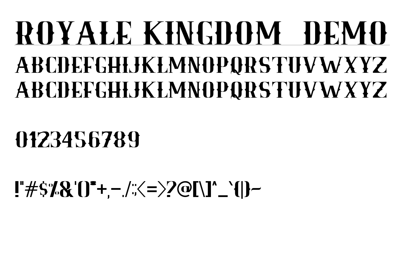 Royale Kingdom Font preview