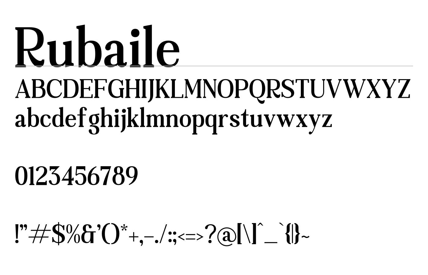 Rubaile Font preview