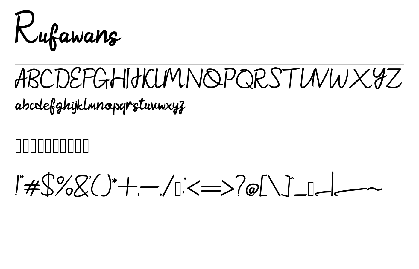 Rufawans Font preview