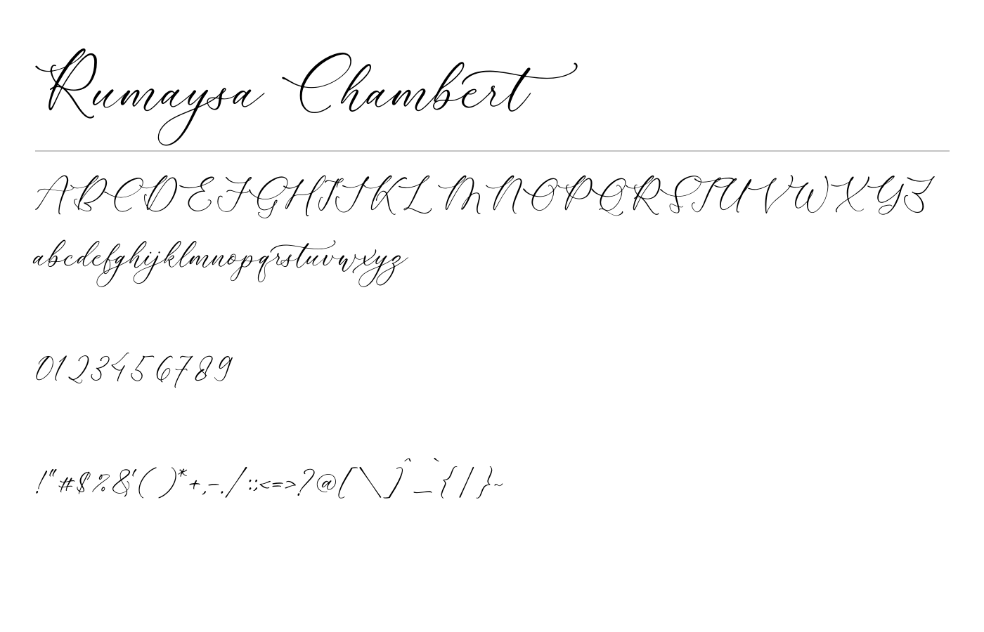 Rumaysa Chambert Font preview