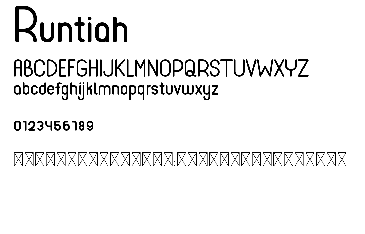 Runtiah Font preview