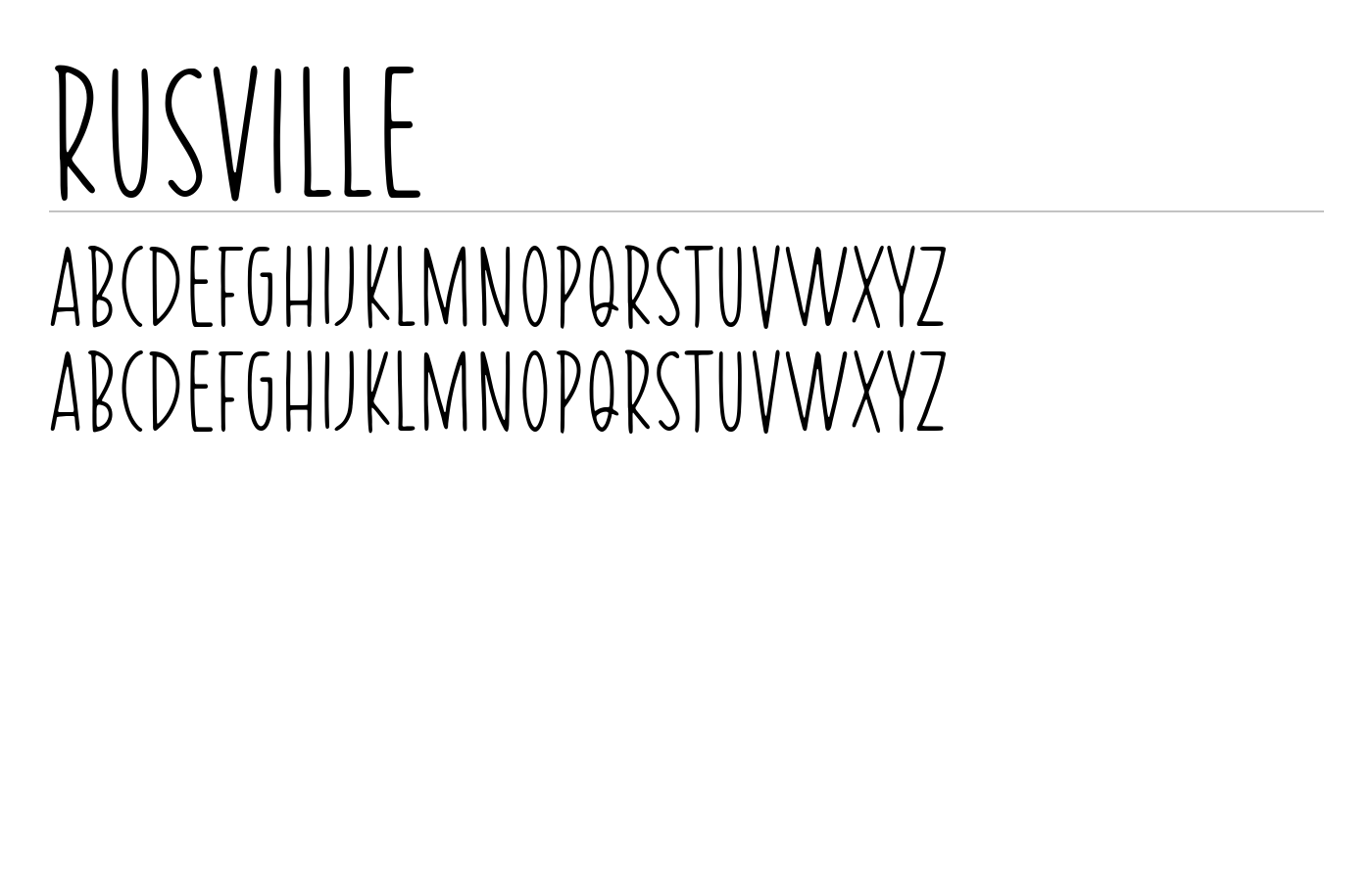 Rusville Font preview