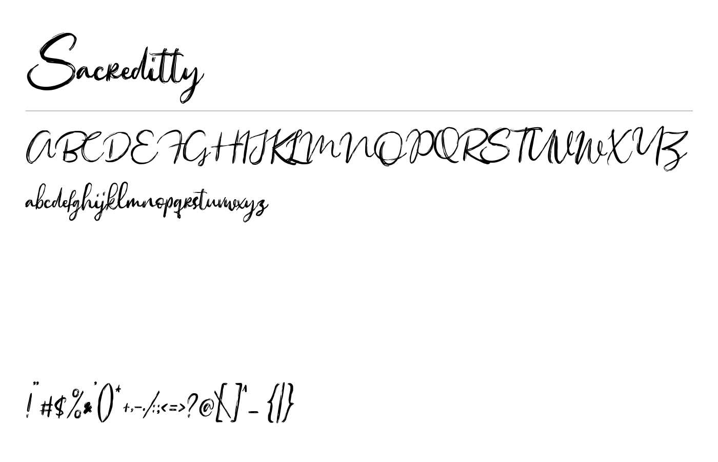 Sacreditty Script Demo preview