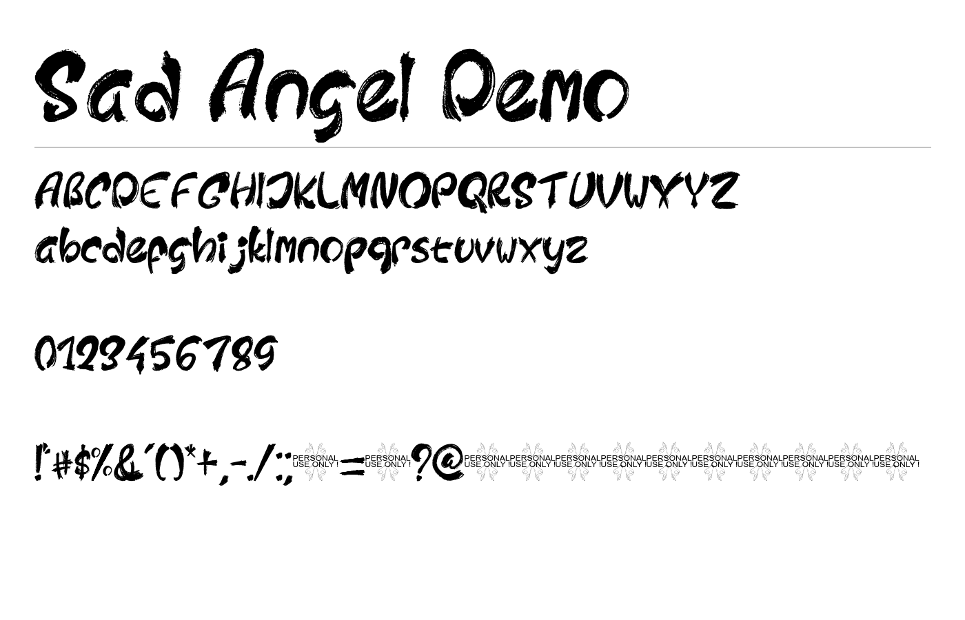 Sad Angel Font Download for Free
