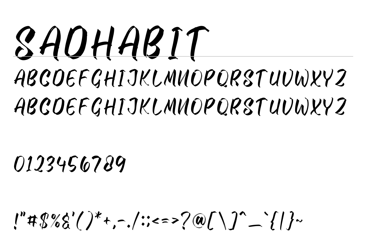 Sadhabit Font preview