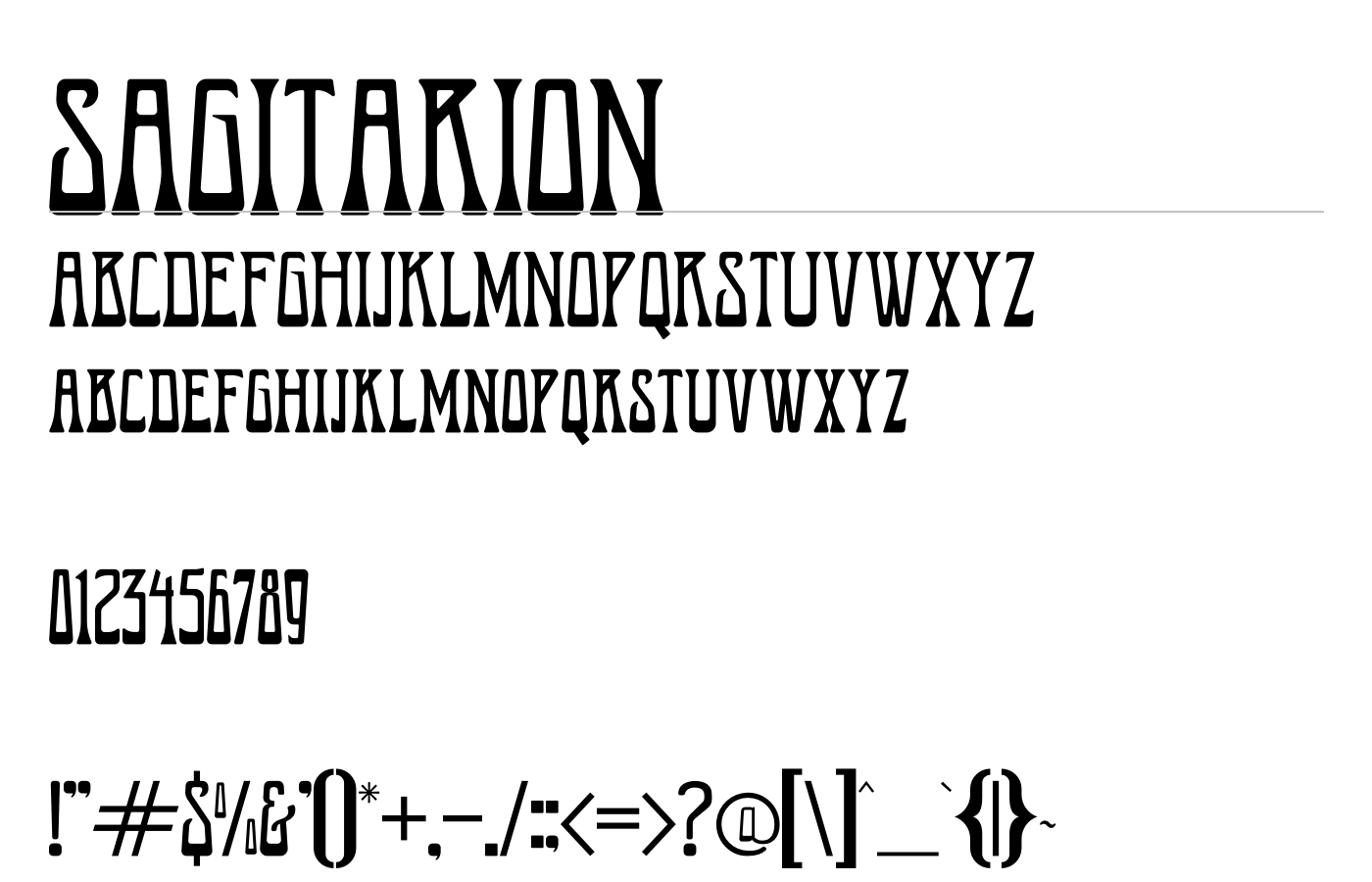 Sagitarion Font preview