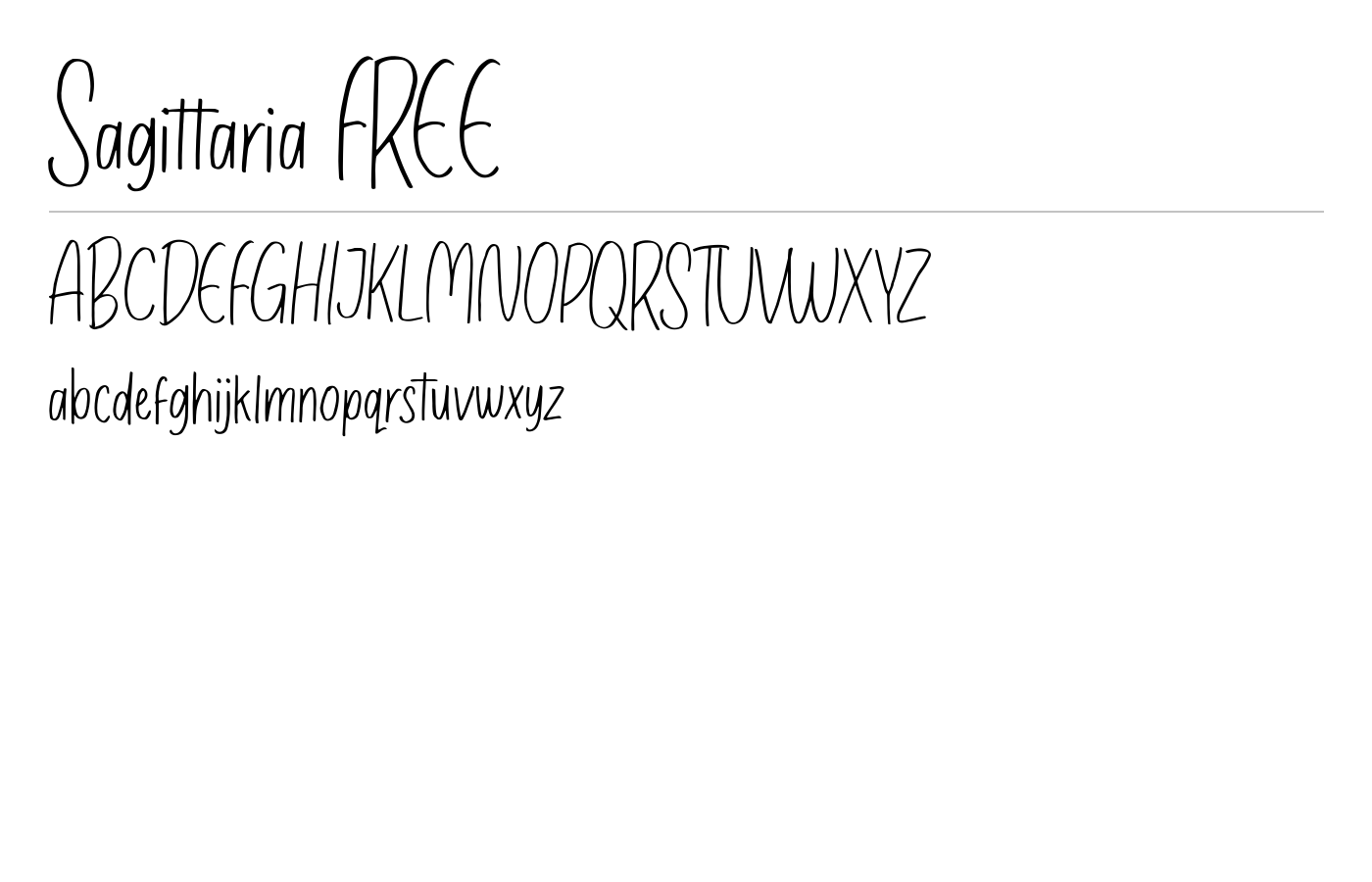 Sagittaria Font preview
