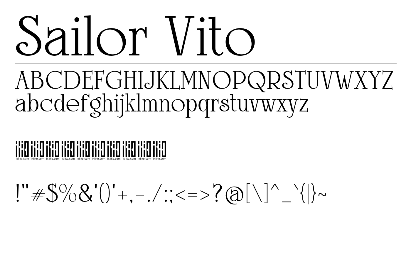 Sailor Vito Font preview