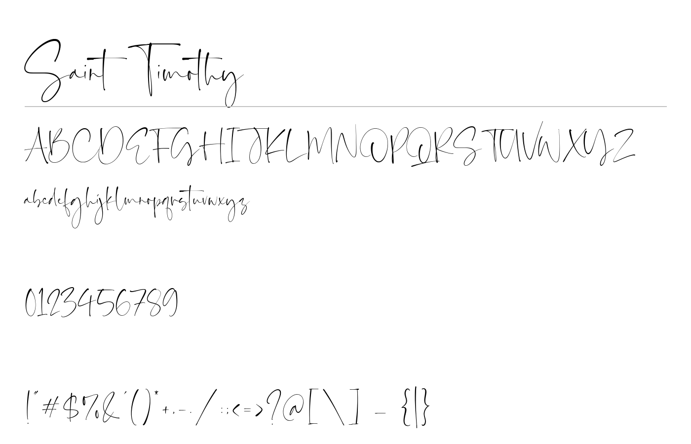 Saint Timothy Font preview