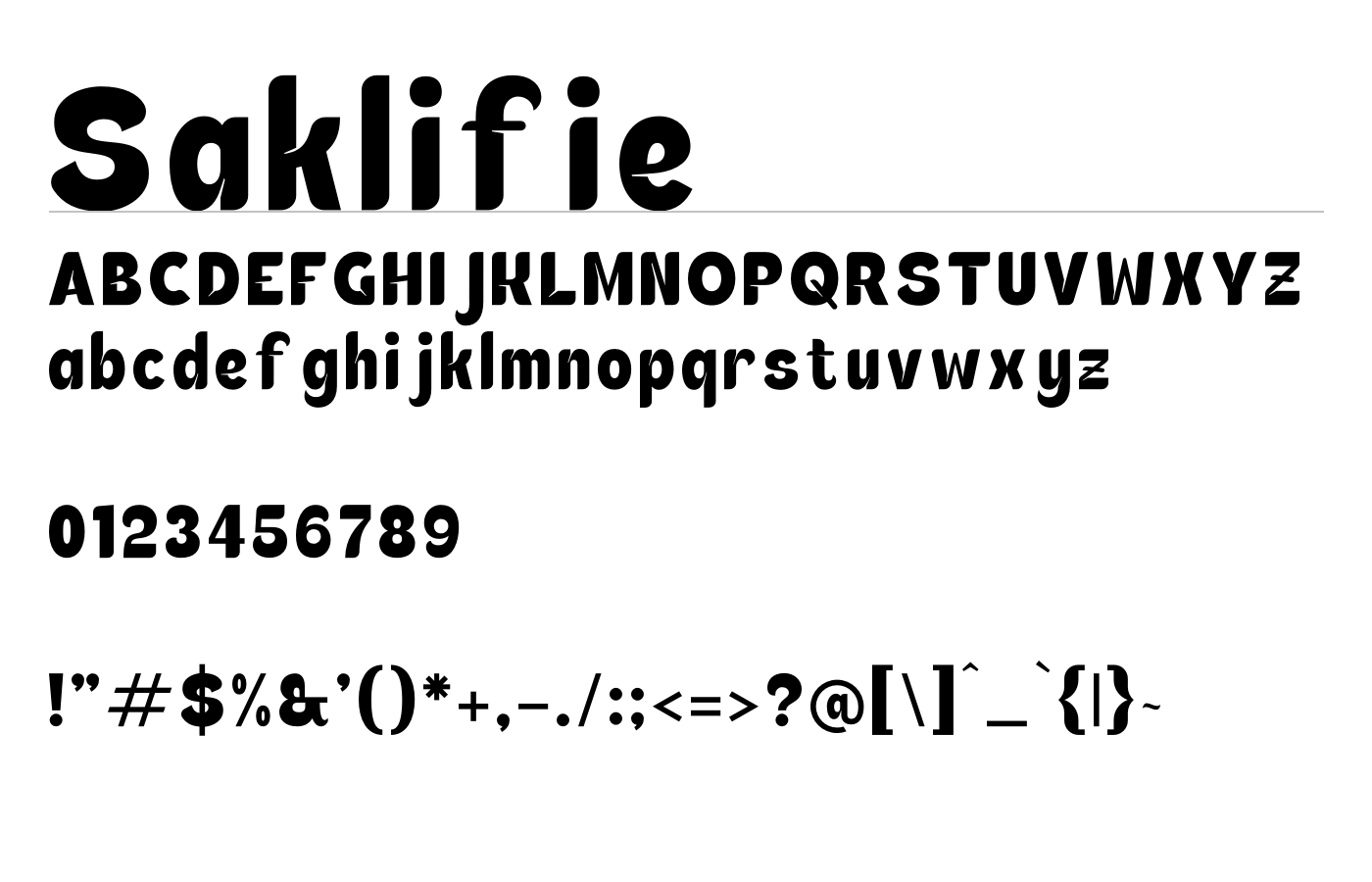 Saklifie Font preview