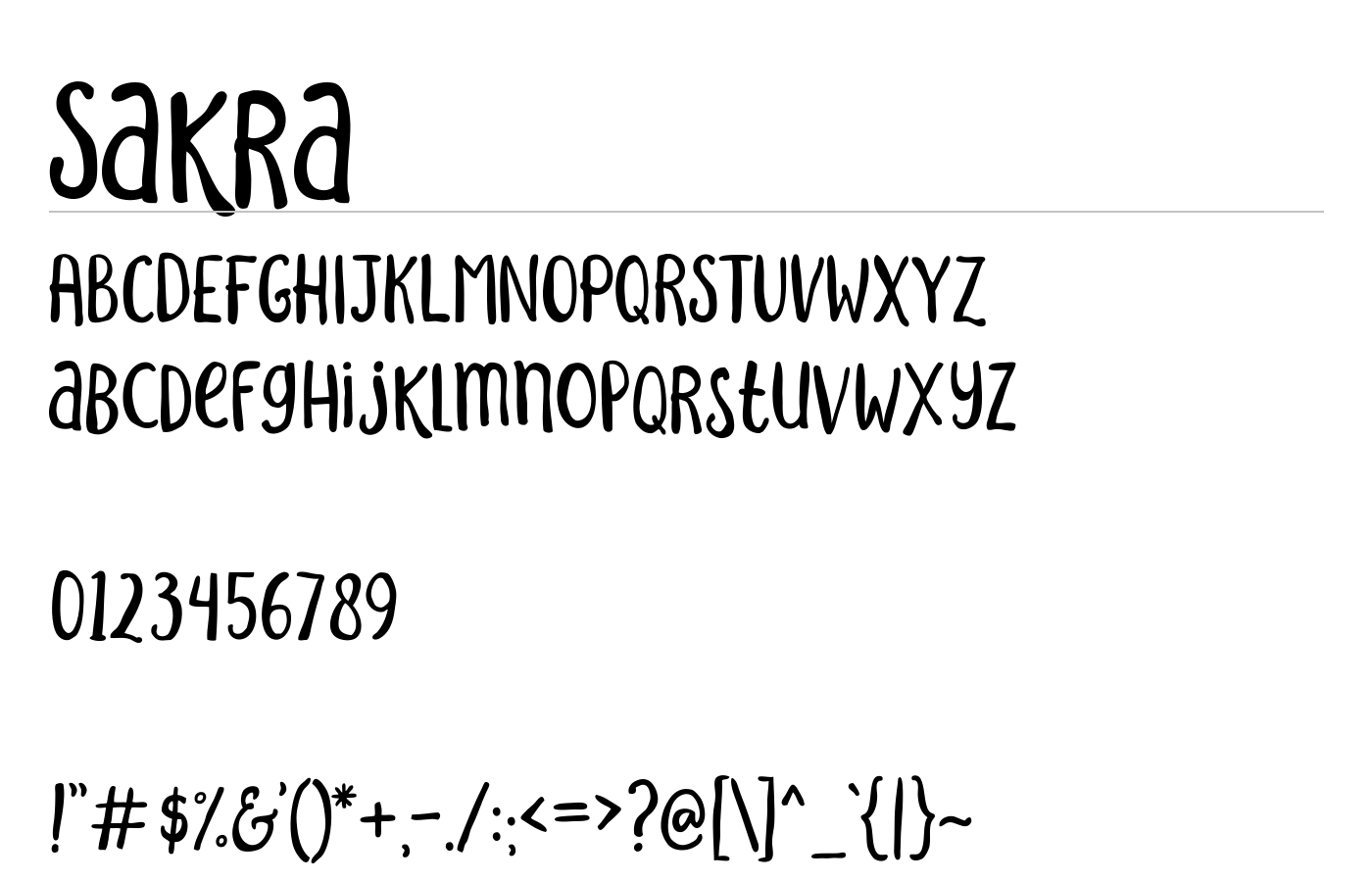 Sakra Font preview