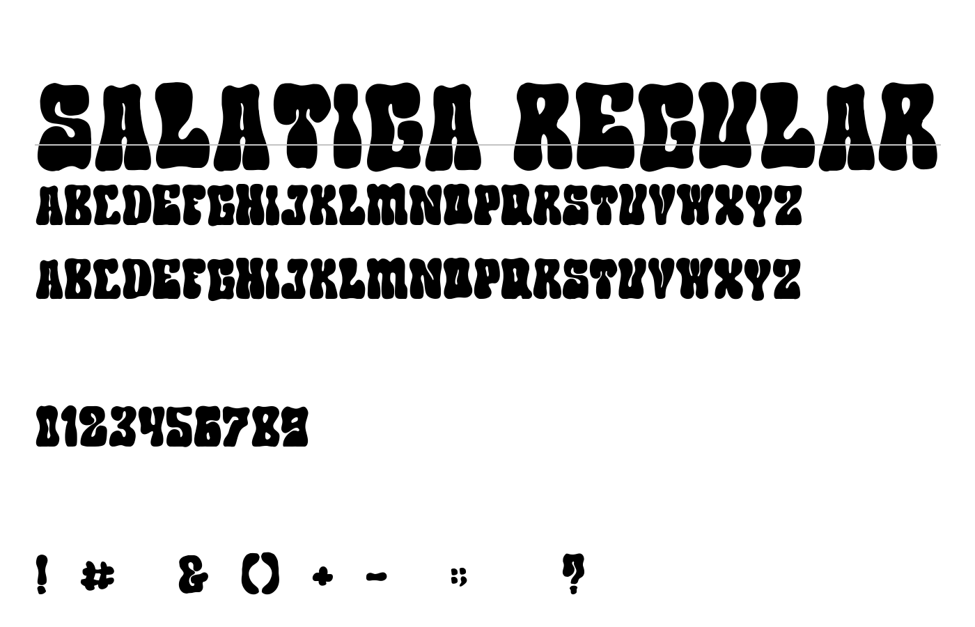 Salatiga Font preview