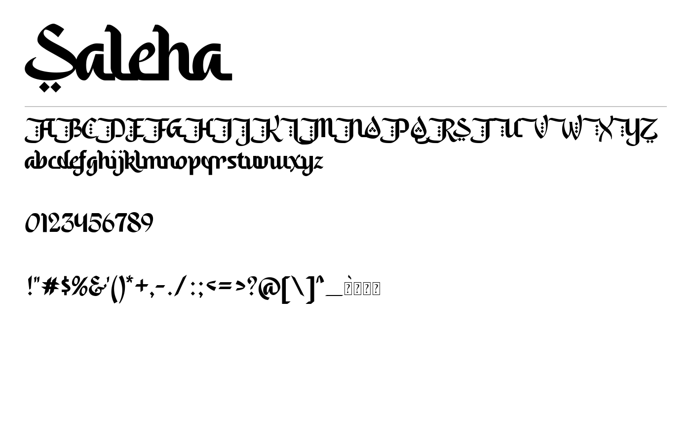 Saleha Font preview
