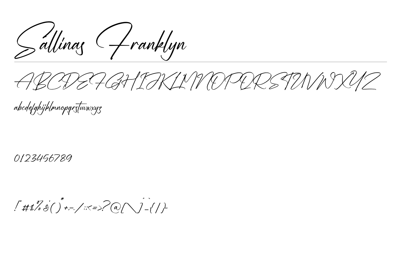 Sallinas Franklyn Font preview