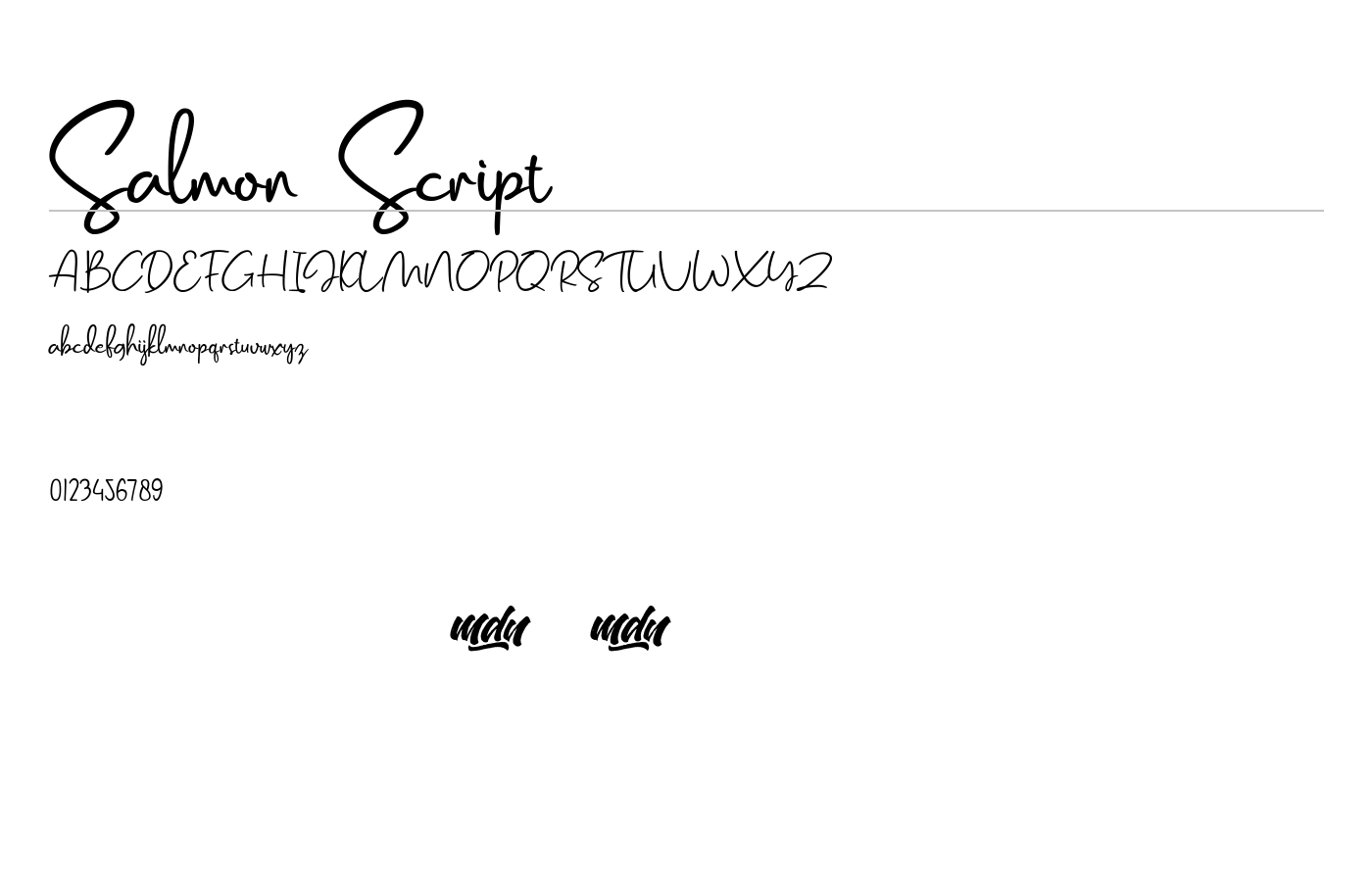 Salmon Script Font preview