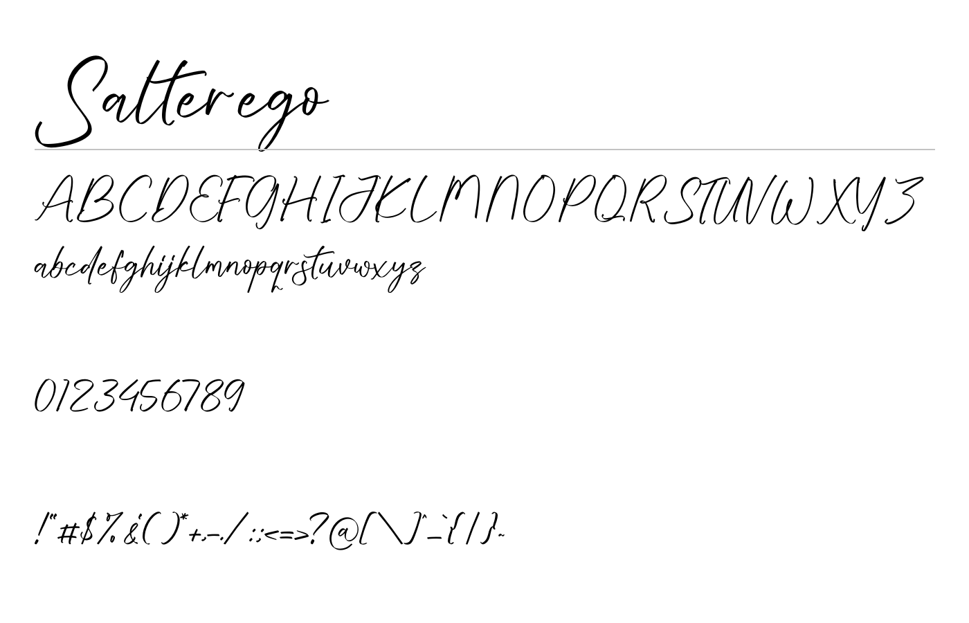 Salterego Font preview