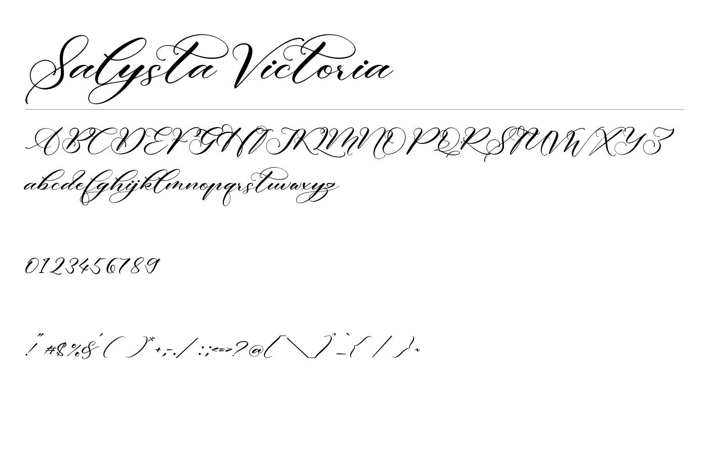 Salysta Victoria Font preview